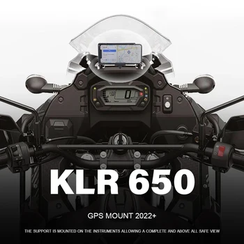 A motocicleta parte Frontal Suporte do Telefone Titular Smartphone GPS do Telefone Navigaton Placa de Suporte de Novo Para a Kawasaki KLR650 klr 650 2022 +