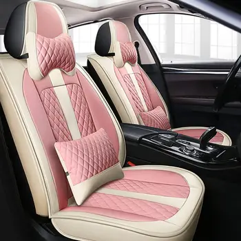 Assento de carro de Cobertura Universal Completo Para o ASSENTO 2012-2020 de Couro de Luxo Almofada do Assento de Carro Acessórios de decoração
