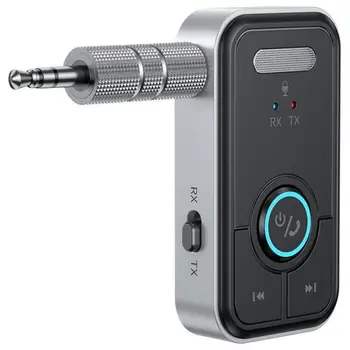 Bluetooth Receptor de Áudio de 3.5 mm Jack sem Fio Bluetooth Carro, Adaptador do Amplificador de Potência Portátil hi-fi Bluetooth Adaptador Adaptador de entrada AUX