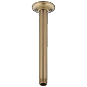 Braço de chuveiro de Teto em Aço Inoxidável de Montagem com Flange de Champanhe Bronze