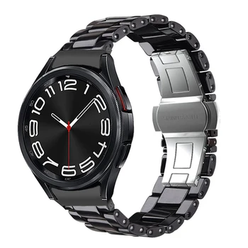 Cerâmica Pulseira Para Samsung Galaxy Watch 6 4 Clássico 43/47mm 46/42mm Pulseira Galaxy Watch 4 6 5 Pro 40/44/45mm, Sem Lacunas Pulseira