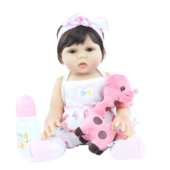 De 22 polegadas Brinquedo Artesanal Para Meninas de Presente de Aniversário de Bebê Vivo Boneca 3D Pele Visível Veias de colecionador de Arte Boneca