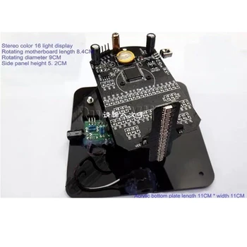 DIY RGB Eletrônica Rotativa 16 RGB SMD LED de Disco Kit POV de Solda Kit de Treinamento