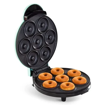 Elétrica Donut Maker sistema Automático de Aquecimento Ovo de Bolo de Panificação a Máquina de 700W de Cozinha pequeno-Almoço, Faz 7 Donuts Plug EUA