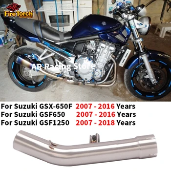 Escorregar Para SUZUKI GSX650F GSF650 GSF1250 2007 - 2018 de Exaustão da Motocicleta Sistema de Escape Modificado Link Tubo de Ligar 51mm Silenciador