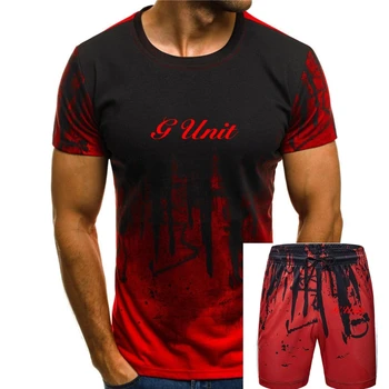 G Unidade de Camisa de Hip Hop Americano de Grupo 50 Cent Registros Preto Harajuku Streetwear Camisa de Homens T-Shirt S 2Xl