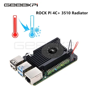 GeeekPi Rock Pi 4C Plus 3510 Cooler Dissipador de calor do Radiador para o ROCK Pi 4C+