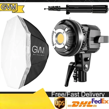GVM P80S 80W Softbox Kit de Iluminação Com Controle de APLICATIVO Estúdio Profissional de Fotografia, Iluminação de Display Digital LED Luz de Vídeo