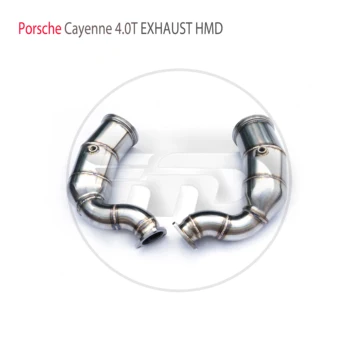 HMD Sistema de Escape de Alto Desempenho do Fluxo de tubo de água para o Porsche Cayenne Turbo 4.0 T 2018+ Catalisador Cabeçalhos