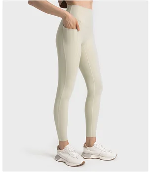 Luluwomen AS Calças de Ginástica Yoga Fitness Legging Exterior de Jogging Esporte Tecido com Nervuras Mulheres Calças de Cintura Alta-Calça Legging Feminina