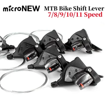 MicroNEW Mountain Bike Desviador Grupo 7/8/9/10/11 Velocidade MTB Bicicleta Deslocadores de Engrenagens Dianteiro e Traseiro Alavanca Moto Peças