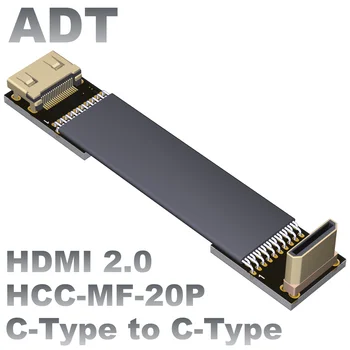 Mini macho para HDMI fêmea compatível com câmera aérea de linha C masculino feminino C canto ultra-fina com HD de linha extensão de linha curta
