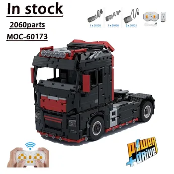 MOC-60173RC Metade TractorHead Modelo de Bloco de Construção 2060 Peças Adequadas ForTowing HeavyBodySplicing BuildingBlocks Brinquedos para Crianças