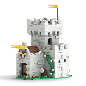 MOC Criativo Edifício Medieval Castelo de Blocos do Modelo de Torre de Armazém de Arquitetura de Tijolos DIY Construção de Montagem de Brinquedo de criança Presente
