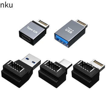 Nku USB 3.1 Painel Frontal do Tipo de Adaptador E Para USB Tipo-C Conversor placa-Mãe Conector para Computador Desktop ASUS Acessórios