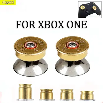 Ouro Bala Botão Direcional Tampa e 9mm de Bronze Botão ABXY Mod Kit para o Microsoft Xbox Um Controlador de S