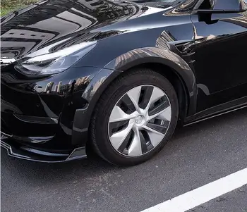 Para o Tesla Model Y 2020-2023 ABS /Fibra de Carbono Fender Tochas de Arco de Roda Sobrancelha guarda-lamas Lábio Corpo do Kit de Sobrancelha Capa Protetor
