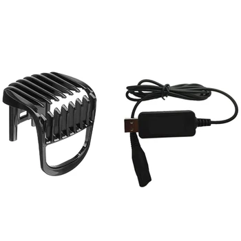 Plug USB Cabo A00390 Eléctrica Cabo de Alimentação do Adaptador de Carregador para máquinas de barbear Philips S300 S301 S302 S311 & Aparador de Barba Pente