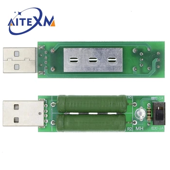 Porta USB Mini Descarga Resistor de Carga Digital Tensão de Corrente Testador de Medidor 2A/1A Com chave de 1A Led Verde / 2A Led Vermelho