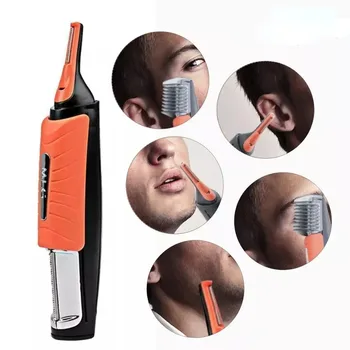 Precisão de Micro Sobrancelha Ouvidos, Nariz Aparador de Remoção de aparador Barbeador Pessoal Rosto Cuidados do Cabelo Trímero, Com DIODO emissor de luz do Ligh