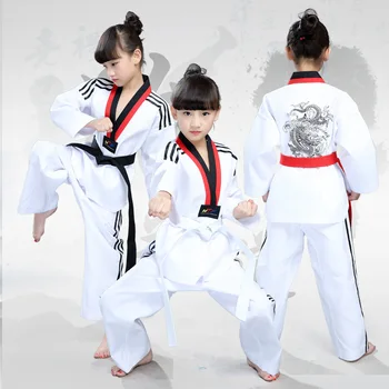 Profissional de crianças, taekwondo roupas de artes marciais artes marciais uniformes de artes marciais juvenil de Taekwondo figurinos