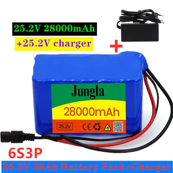 Qualidade da bateria Li bateria de iões de 6S3P 25.2 V 28Ah 24V 18650 bicicleta elétrica elétrica motorizada bateria+carregador