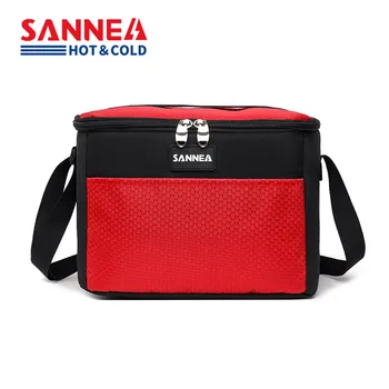 SANNE 6L Engrossado Térmica Cooler Bag duplo Clássico Retro Série Impermeável Portátil Saco de Almoço Isolados Especial Bento Saco para o Trabalho