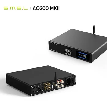 SMSL AO200 MKII APARELHAGEM de amplificação Digital Bluetooth 5.0 MA5332 Chip de Alta Potência Amplificador Estéreo XLR/RCA/USB/Entrada simétrica SDB Som