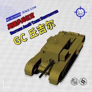 SSMODEL 144566 V1.7 1/144 3D Impresso Modelo de Resina Kit Britânico A22D GC MkI Churchill Destruidor do Tanque