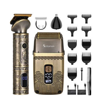 surker elétrica cabelo aparador recarregável USB 3 em 1 set homens barbeador aparador de barba cabelo escultura oilhead clipper nasal cabelo ogan