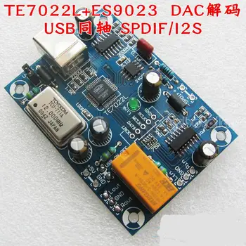 TE7022L+ES9023 DAC USB da placa com SPDIF coaxial e I2S de saída