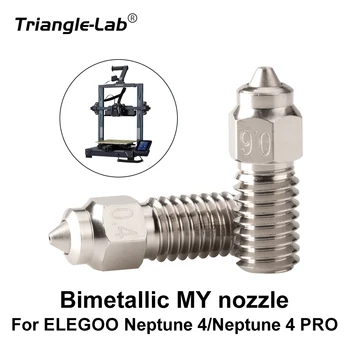 Trianglelab Bimetálicos MEU bico de Alta Temperatura e Resistente ao Desgaste Compatível com ELEGOO Netuno 4 Netuno 4 PRO