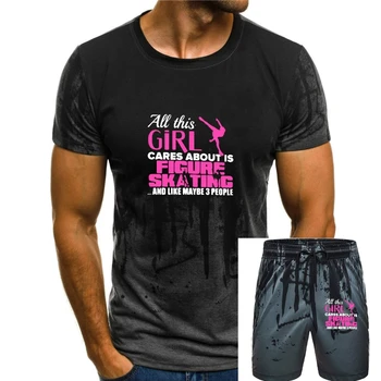 TSDFC Esta Menina Preocupa-se com a Figura de Patinação Mulheres Premium da T-Shirt unisexo homens mulheres t-shirt