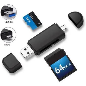 VODOOL USB Micro USB Leitor de Cartão SD/Micro SD TF OTG Inteligente Adaptador de Cartão de Memória Para PC Computador Portátil Cardreader Leitor de Cartão SD
