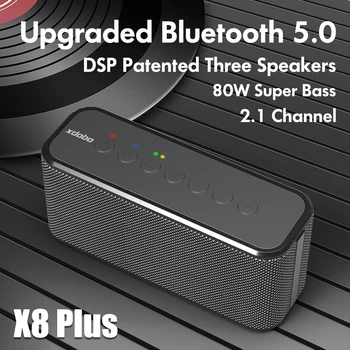 Xdobo X8 Além de Bluetooth alto-Falante 80W de Alta Potência Portátil Exterior Impermeável de Subwoofer sem Fios TWS Estéreo de Som Surround Sistema