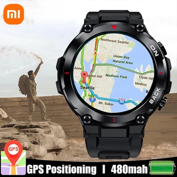 Xiaomi Nova Posição GPS Smart Watch Militar de Desporto ao ar livre Fitness, Piscina Pulseira Chamada de Lembrete do Monitor de Ritmo Cardíaco o Smartwatch